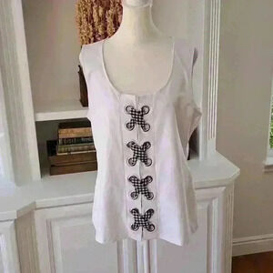 INC INTERNATIONAL CONCEPTS Women's Tie-Front Sleeveless Tank - Size: L